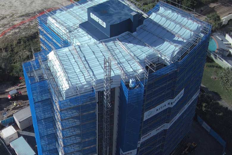 Demolition scaffold Roof Encapsulation photo