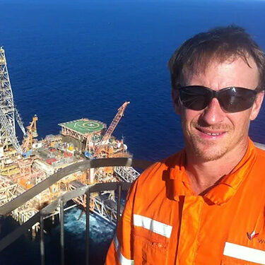 Alex Hughes director of operations, Kitja services, photographed on a marine oil rig